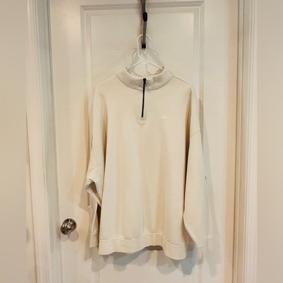 Nike Solo Swoosh Oversized Unisex Fleece Quarter Zip Sweater XXL - Picture 3 of 5